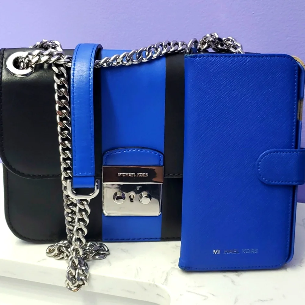 Michael Kors 💙 IPhone 7+ magnetic wallet & case 💙 Authentic * - Picture 9 of 9
